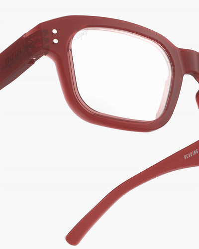 Reading Glasses - Design 'Quote' in Carmine Red by Izipizi