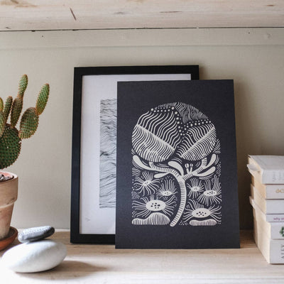 Strange Flowers A4 Print by Lauren Marina