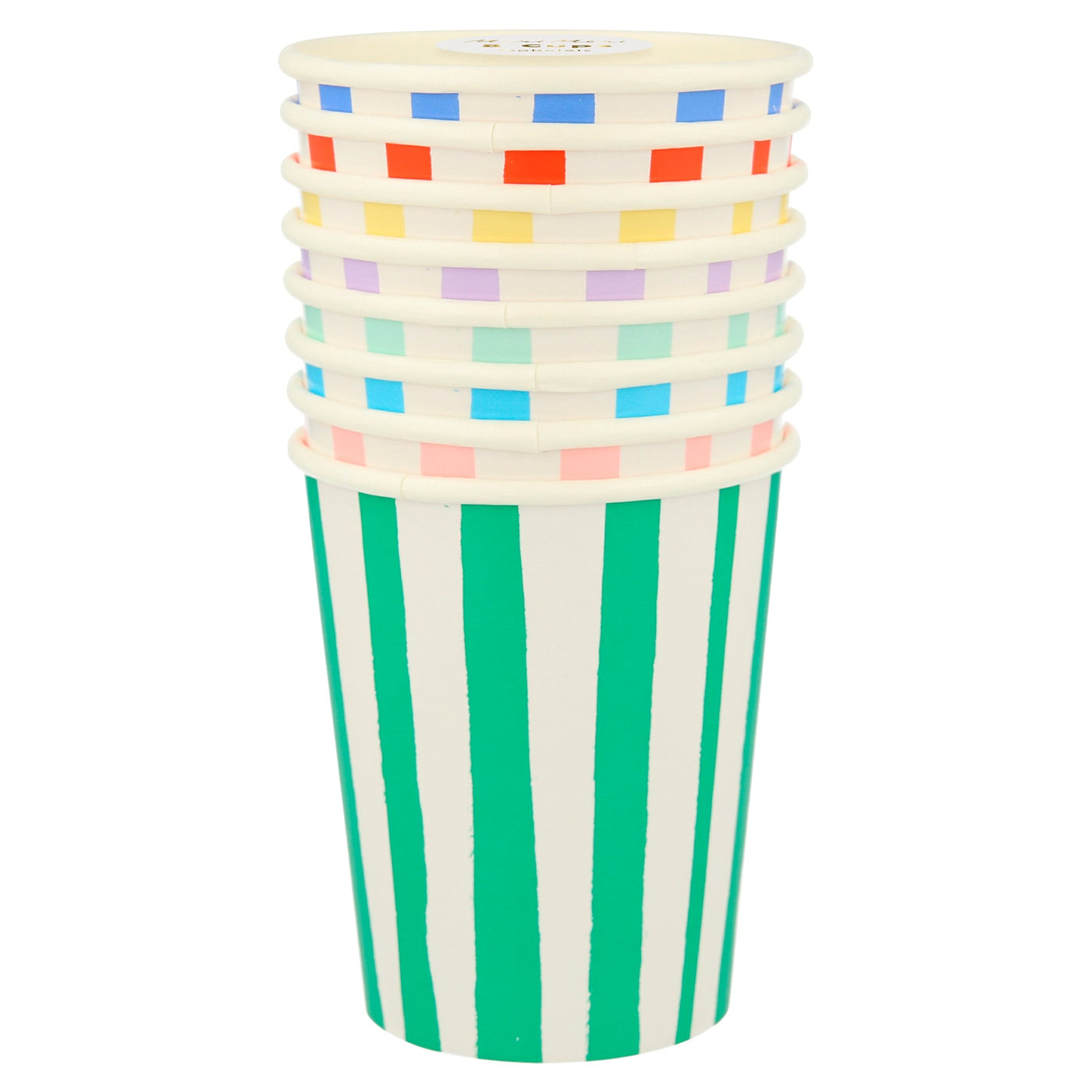 Mixed Stripe Paper Cups