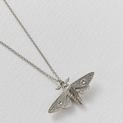 Moth Necklace - Silver