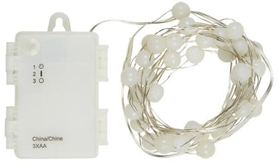 Snowball String Lights - 40 lights 4.2m, Outdoor, Battery Powered