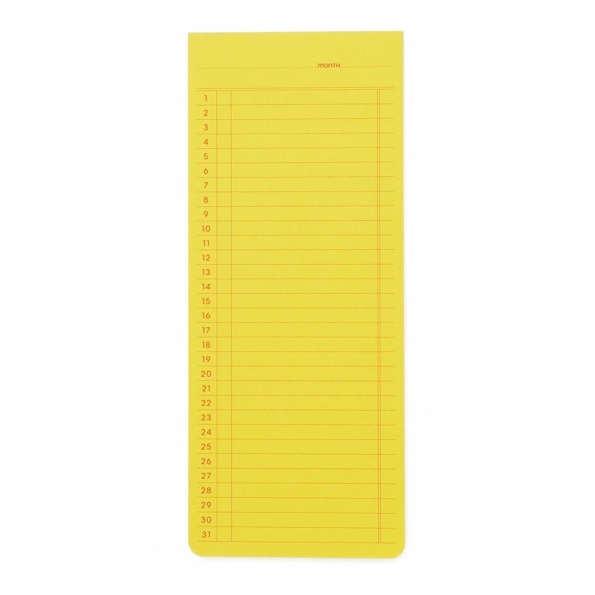 Sticky Memo Pad Monthly