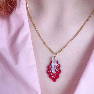 Radicchio Leaf Pendant