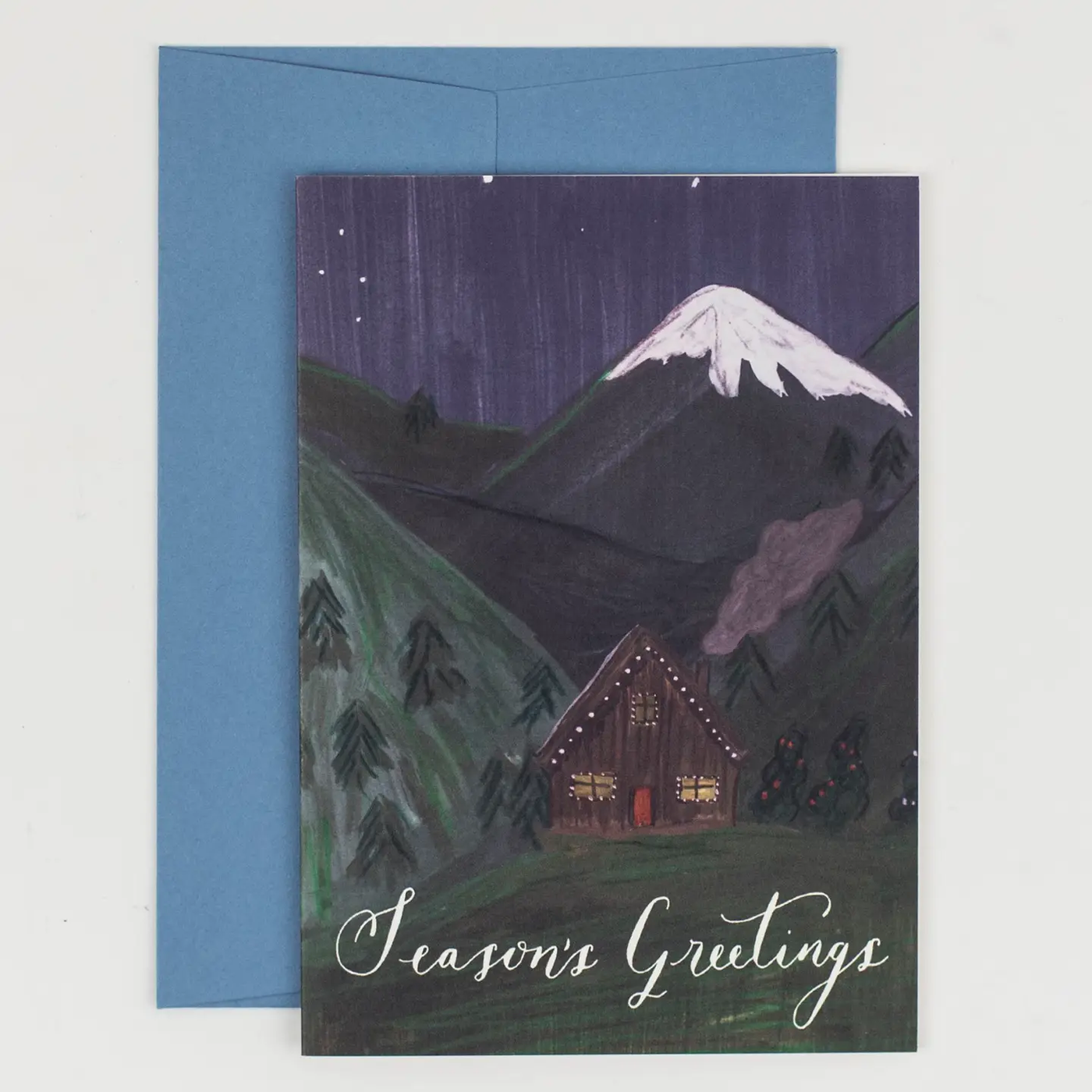 Winter Cabin Card