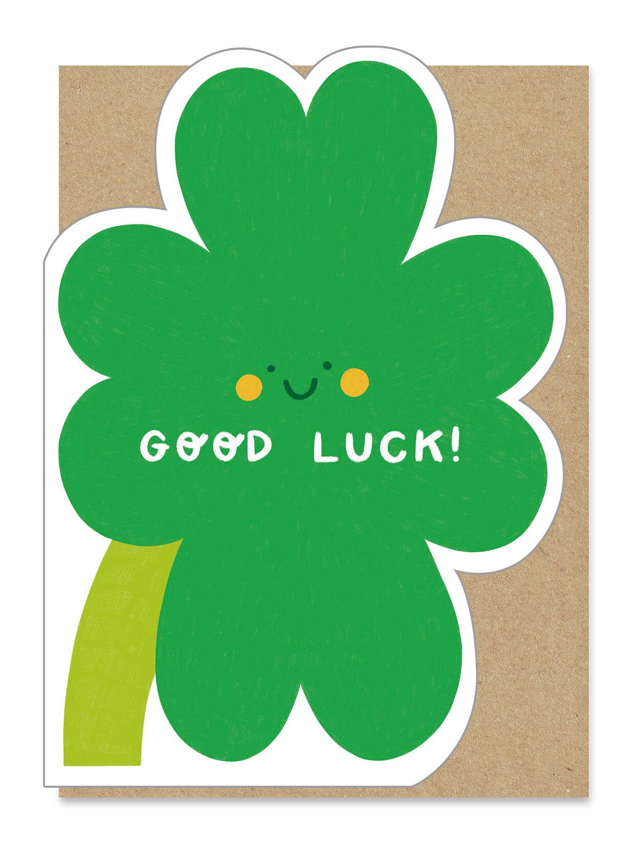 Four Leaf Clover Good Luck Card