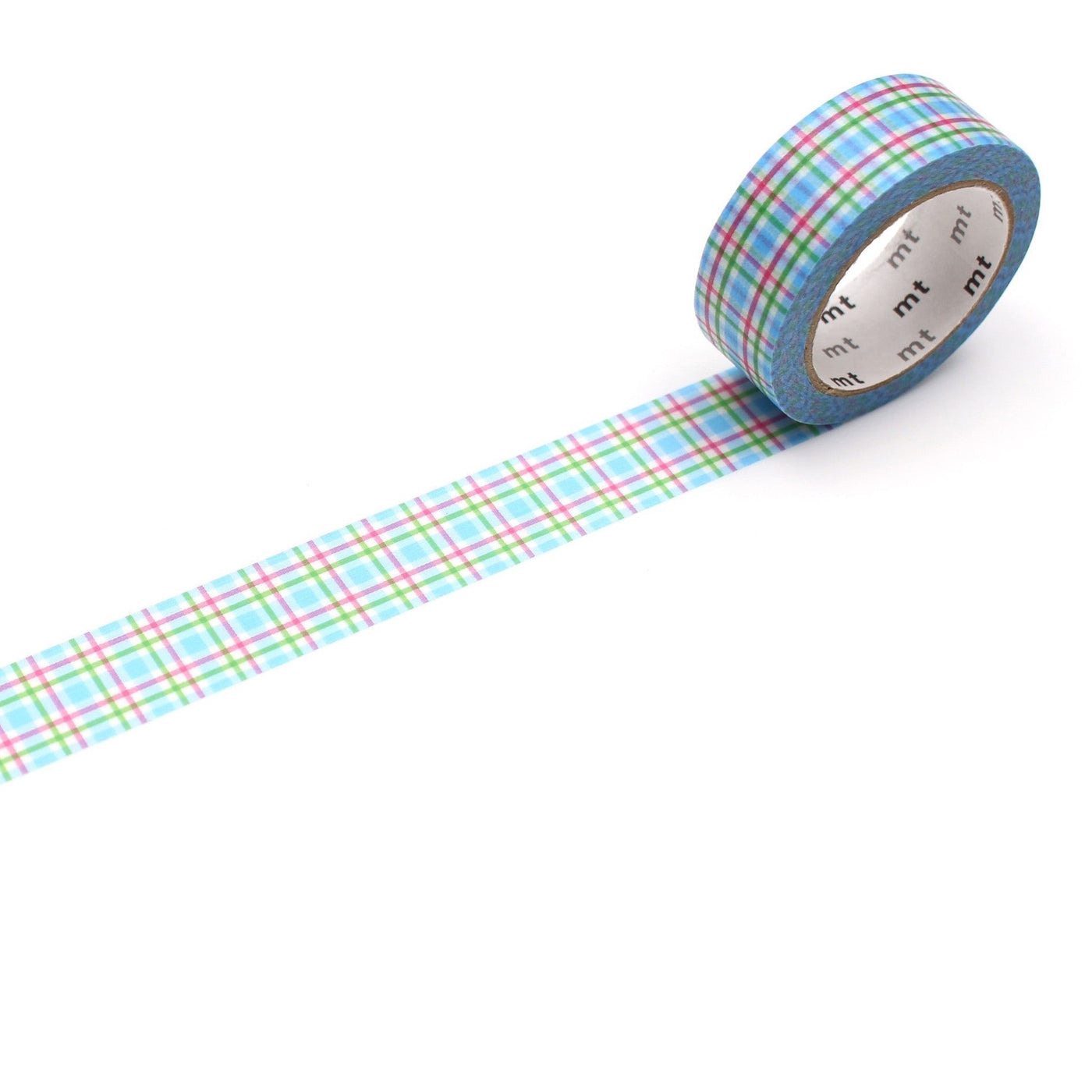 mt Washi Tape - Colourful Checkered Blue