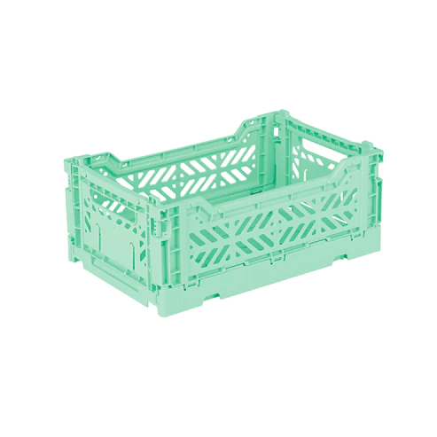 Mini Folding Storage Crate - Mint