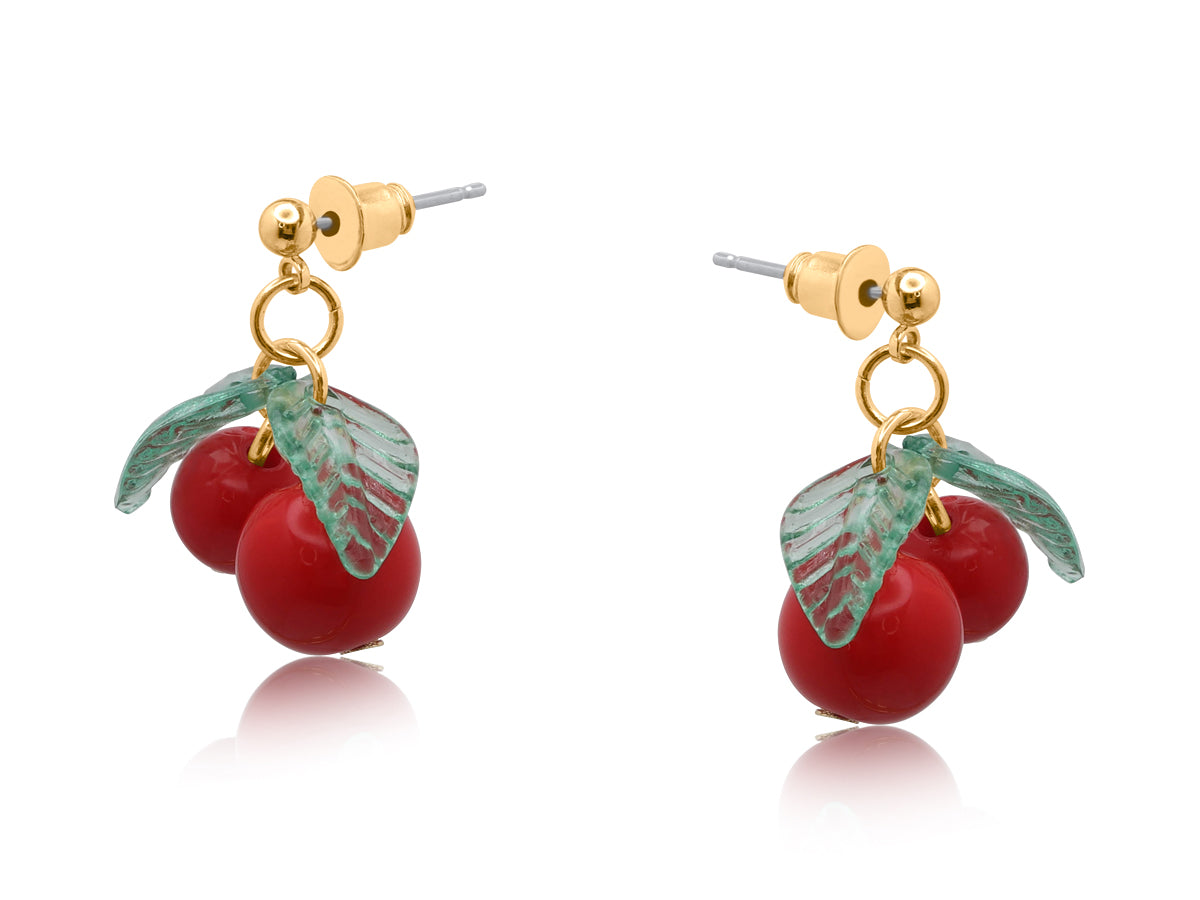Small Cherry Stud Earrings