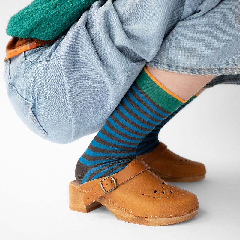 Bonne Maison Socks - Umber Stripe
