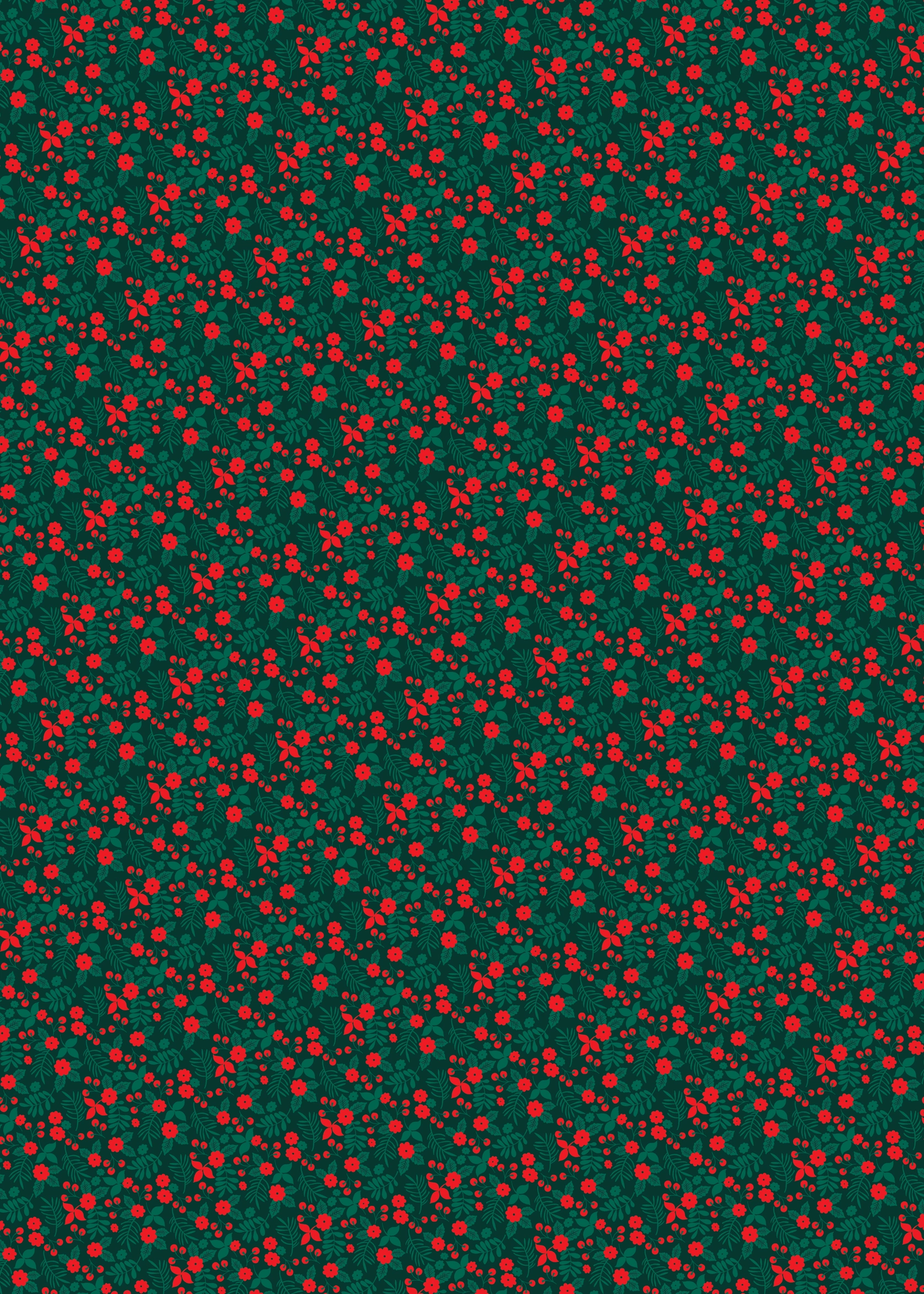 Festive Flowers Double Sided Wrapping Paper