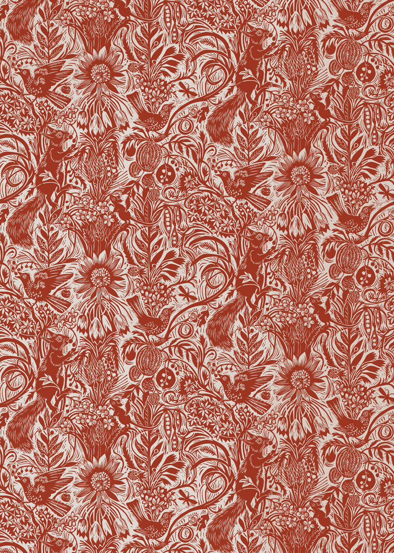 Squirrels & Sunflower Double Sided Wrapping Paper