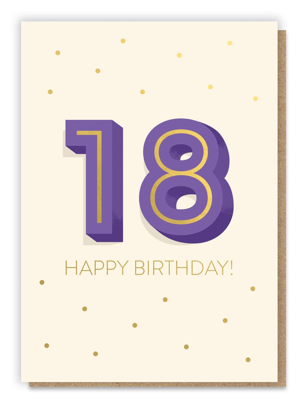 Big 1-8 Birthday Card - Age 18