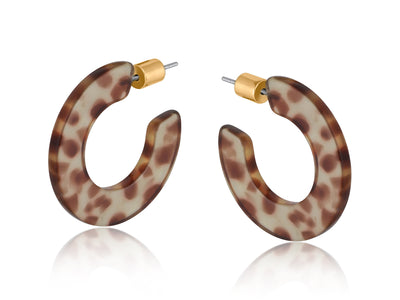 Marseille Flat Resin Hoop Earrings