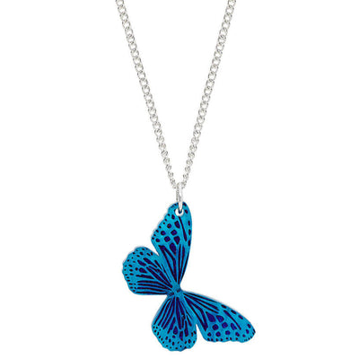 Blue Butterfy Pendant Necklace
