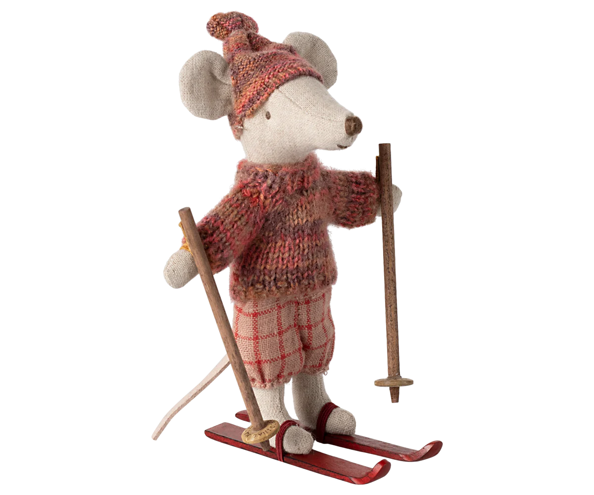 NEW Winter Mice With Ski Set & Hat - Big Sister Rose