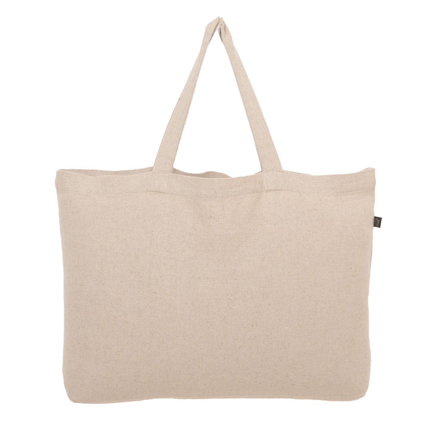 Washed Linen Cotton Sloppy Shoulder Bag - Natural