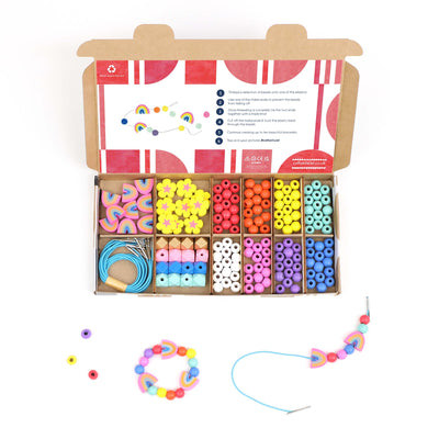 Large Beaded Bracelet Kit - Rainbow & Flower