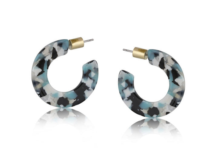 Erica Flat Resin Hoop Earrings Berylune