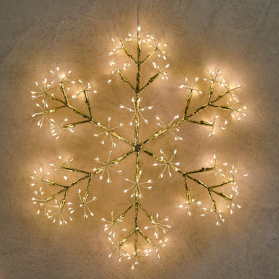 40cm 'Snowflake' Illuminated Hanging Decoration, Mains Powered