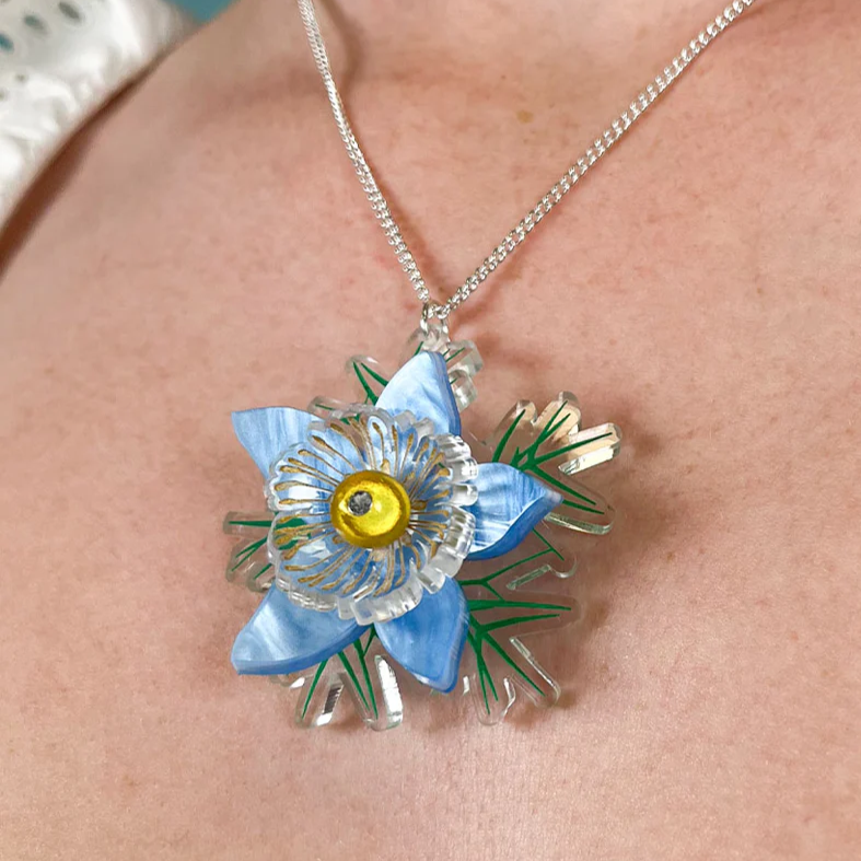 Nigella Flower Painting Pendant