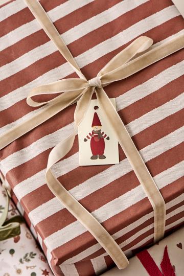 5m Rustic Red Candy Stripe Wrapping Paper