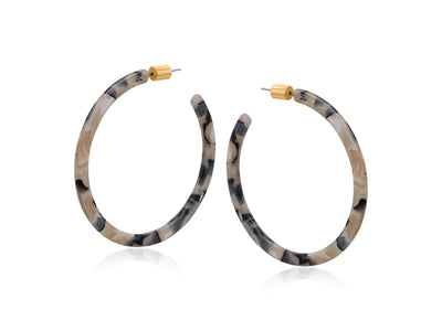 Livia Skinny Statement Resin Hoop Earrings