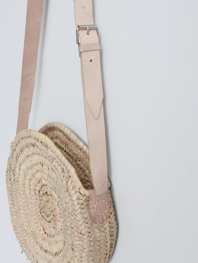 Round Cross Body Basket Bag