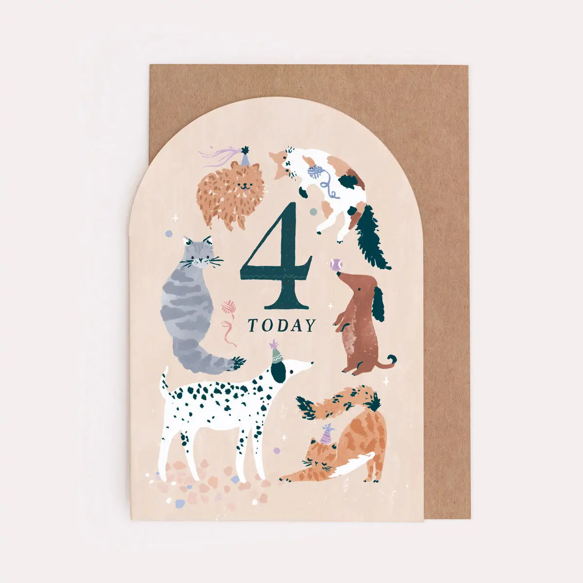 Age 4 Dogs & Cats Card