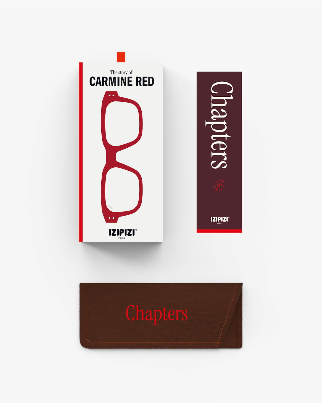 Reading Glasses - Design 'Quote' in Carmine Red by Izipizi