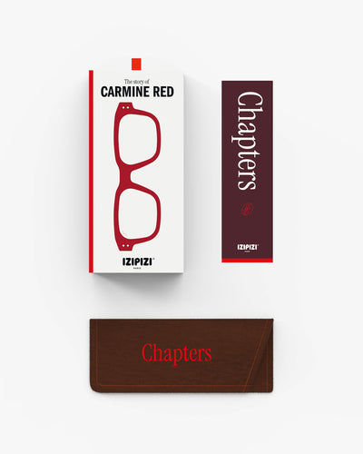 Reading Glasses - Design 'Quote' in Carmine Red by Izipizi