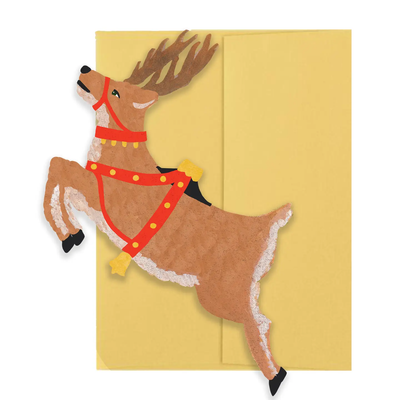 Reindeer Die Cut Card