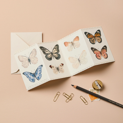 Mini Butterfly Concertina Card