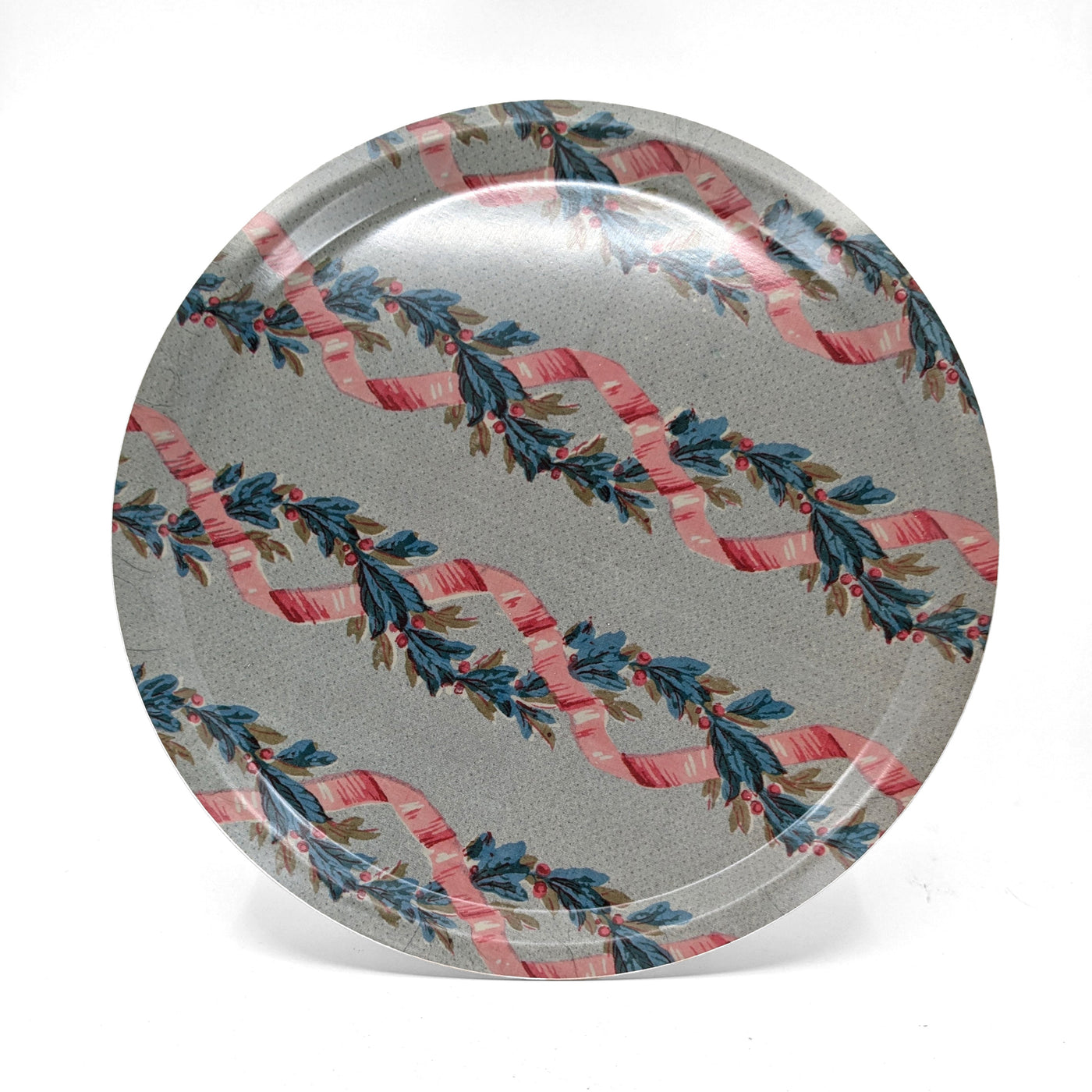 'Ribbons' - Round Birch Wood Tray