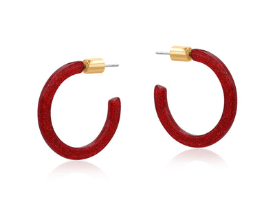 Paulina Skinny Resin Hoop Earrings