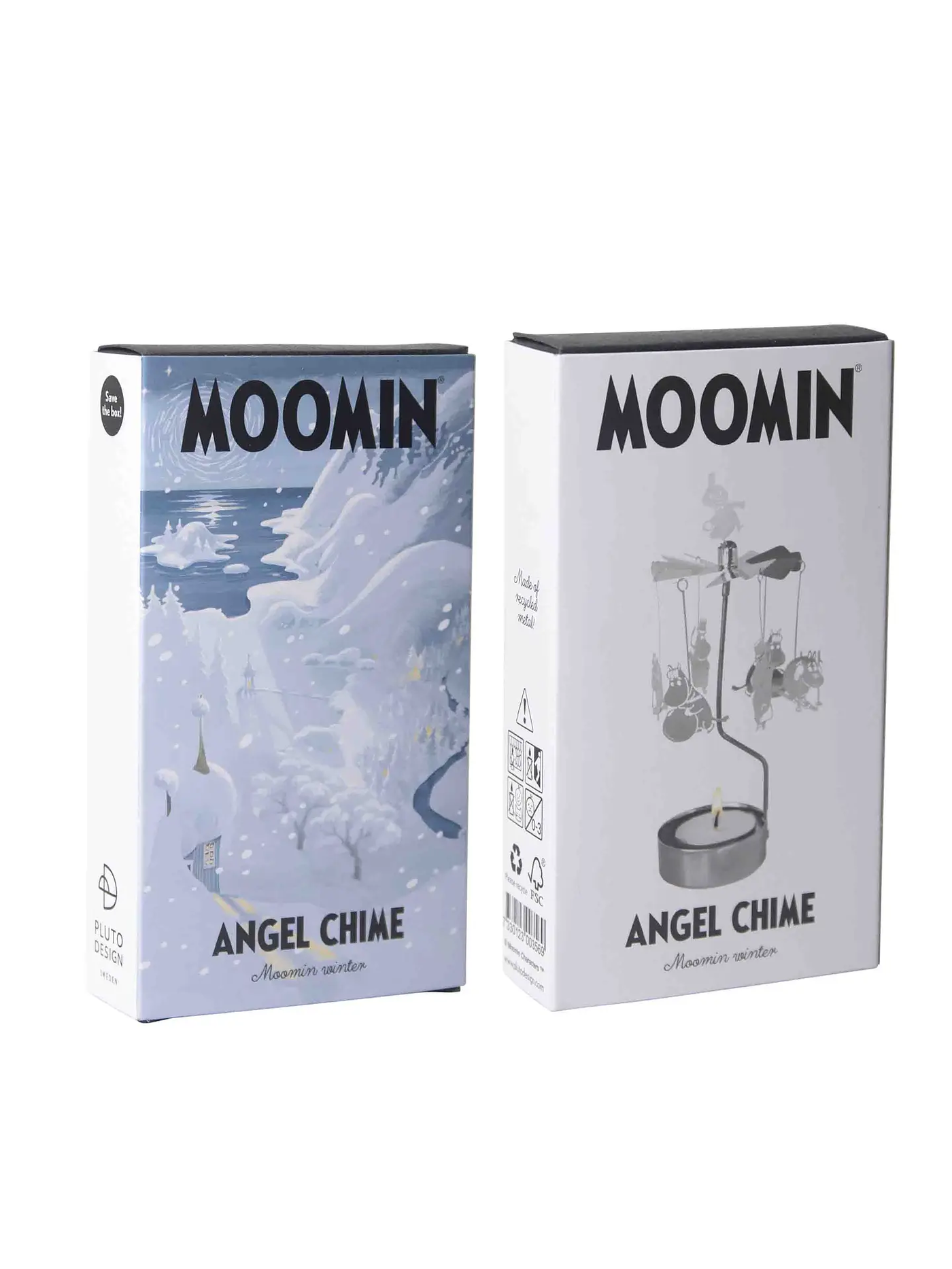 Anglaspel Candle Holder - Silver Moomin Winter