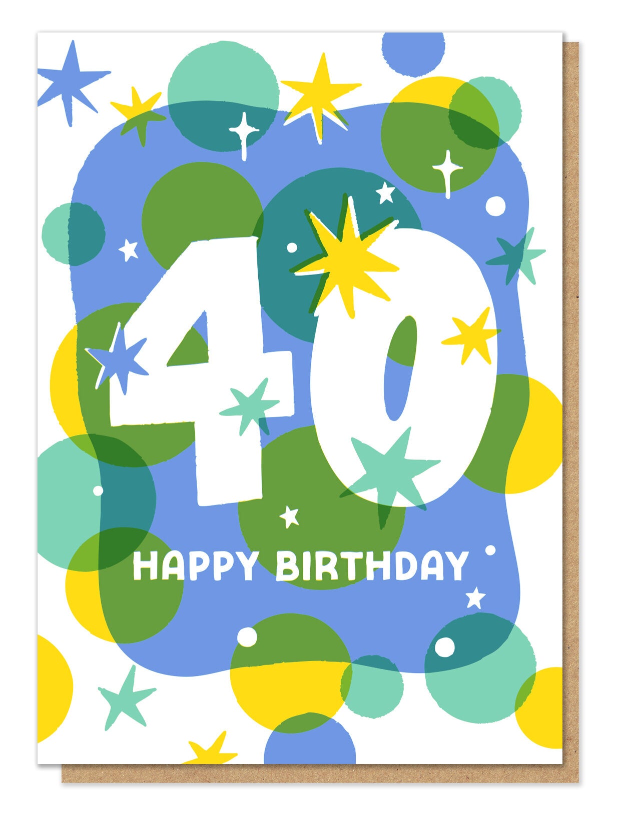 Age 40 Stars Letterpress Card – Berylune