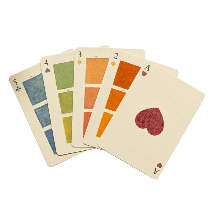 Watercolour Swatches - Set of 2 Playing Cards