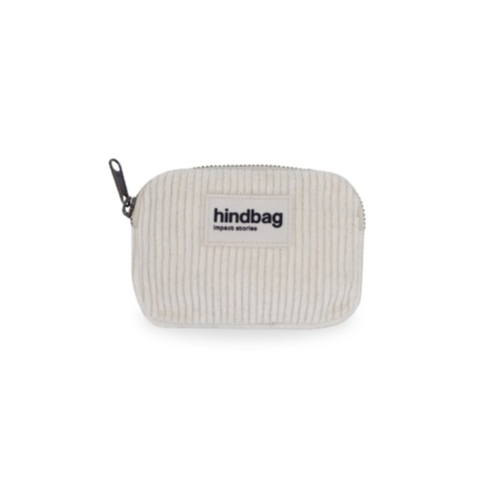 Lili Coin Purse by hindbag - Cream Corduroy