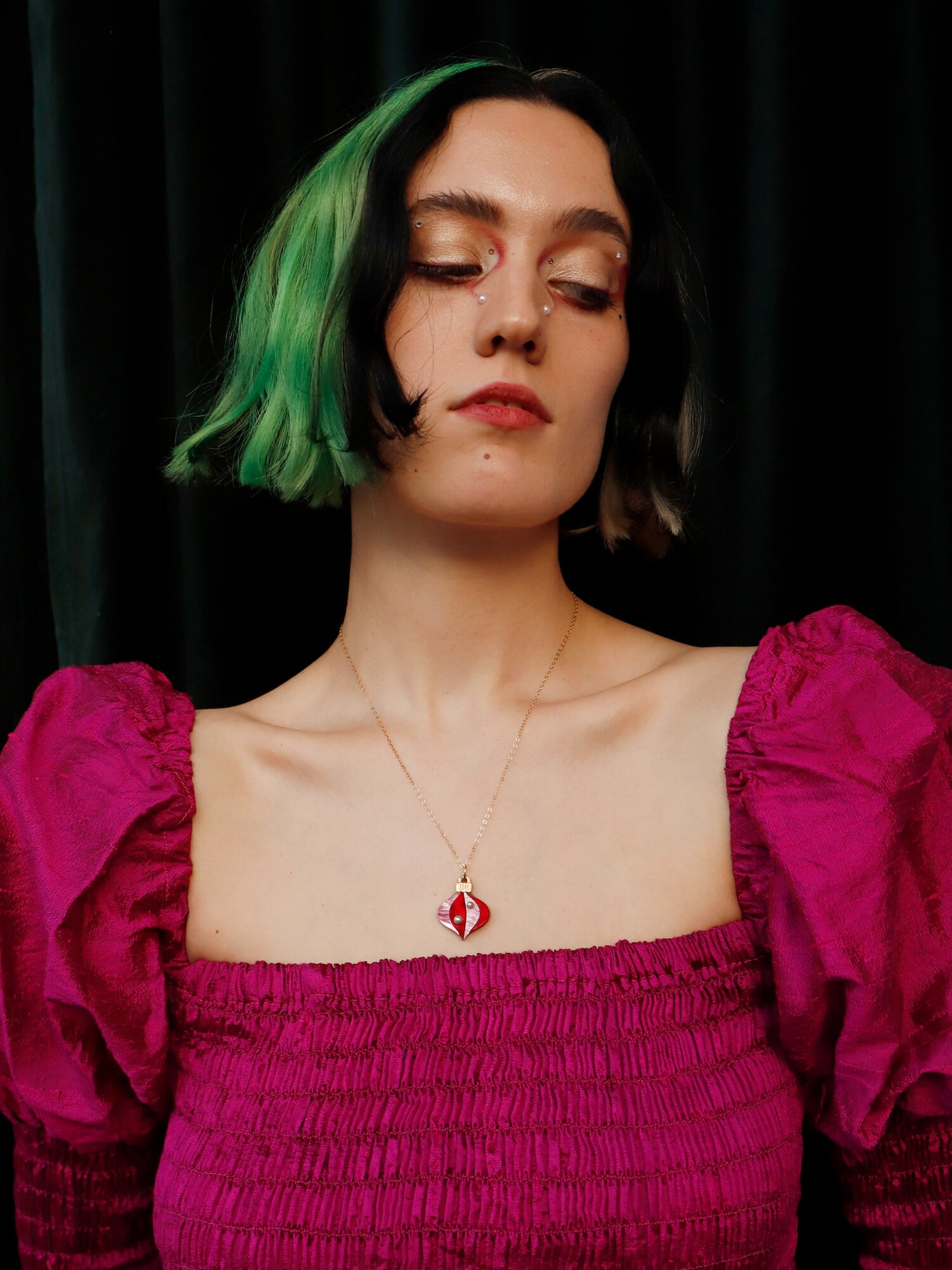 Limited Edition Bauble Necklace - Red
