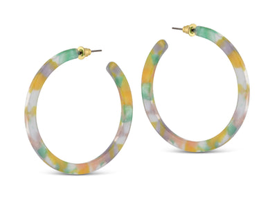 Sophia Resin Hoop Earrings