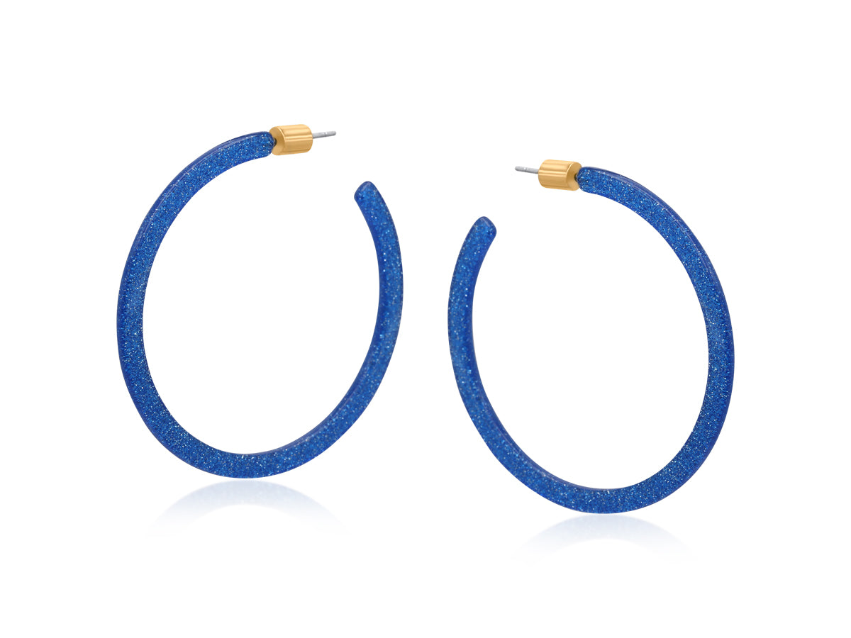 Paulina Skinny Statement Resin Hoop Earrings