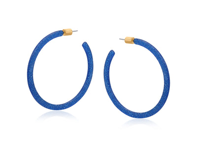 Paulina Skinny Statement Resin Hoop Earrings