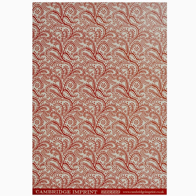 'Seaweed Paisley Crimson' Wrapping Paper