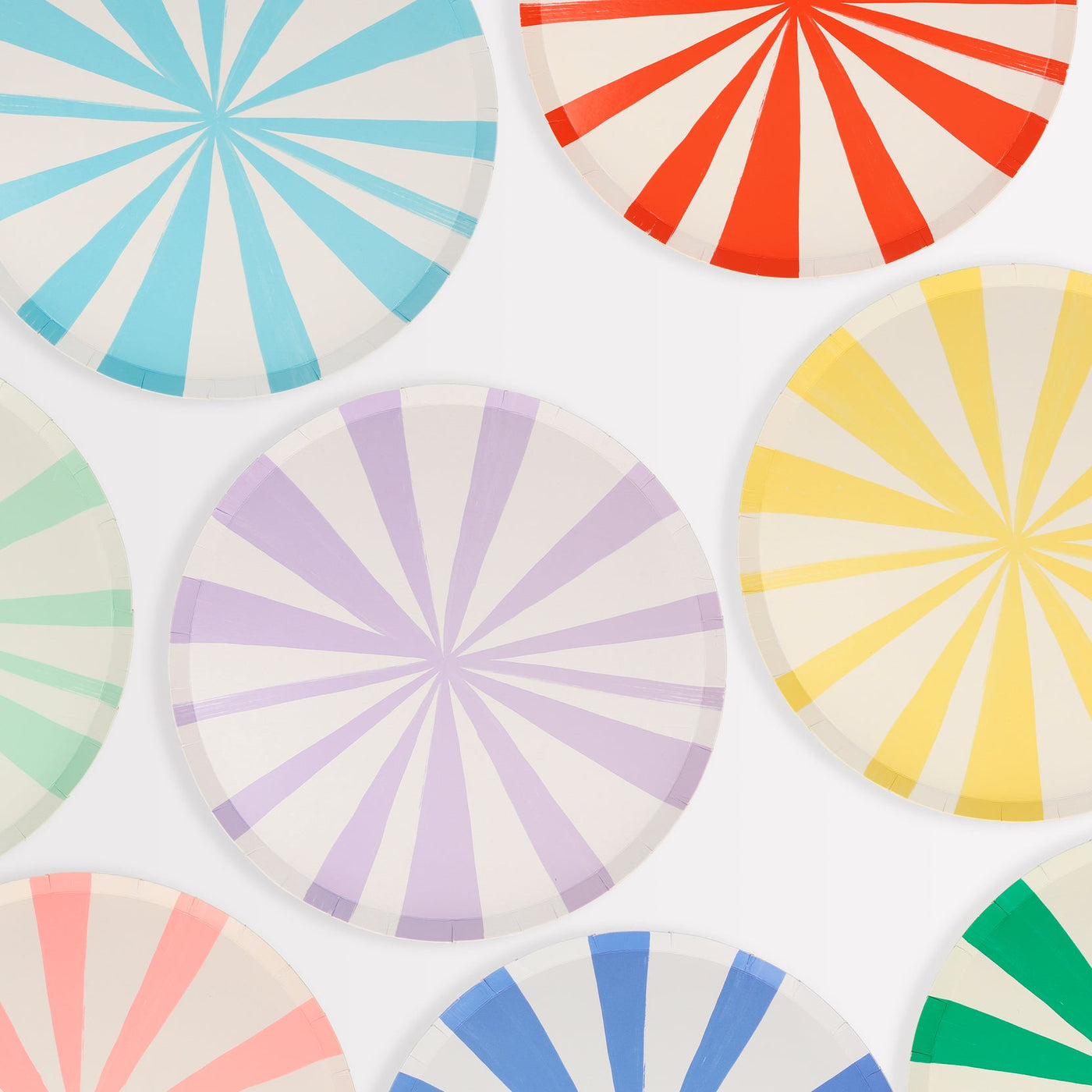 Mixed Stripe Paper Plates