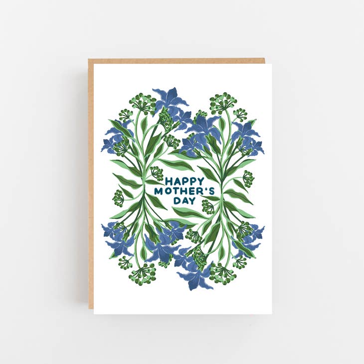 Blue Iris Happy Mother's Day Card