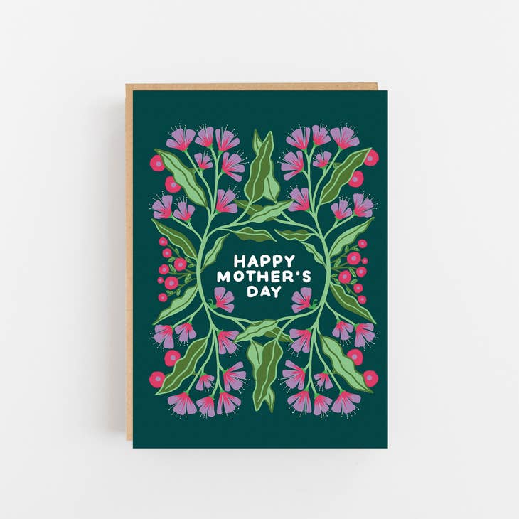 Pink & Green Happy Mother's Day Card