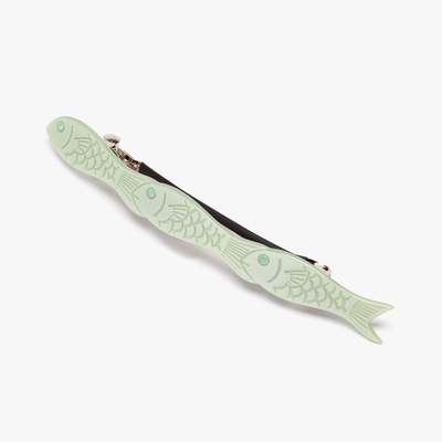 Jade Green Fish Hair Clip