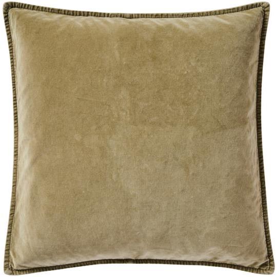 Cotton Velvet Cushion Cover - Eucalyptus Green