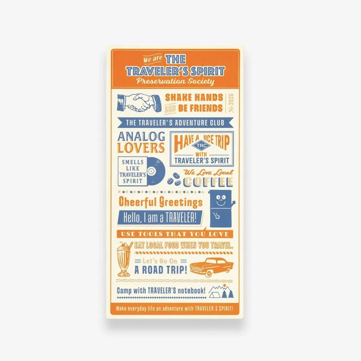 Pre-Order 2026 Plastic Sheet Underlay - TRAVELER'S Notebook Insert