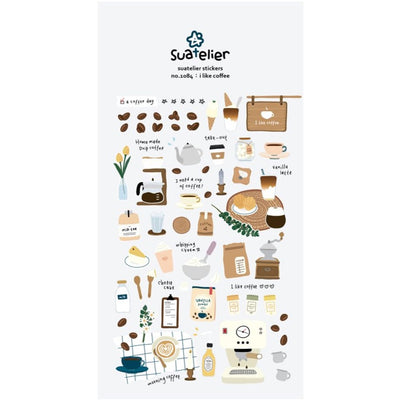 I Like Coffee Stickers - 1084 by Suatelier